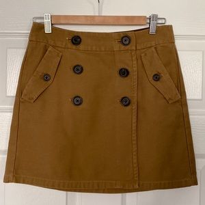 J. Crew Double Breasted Wrap Mini Skirt Size 2